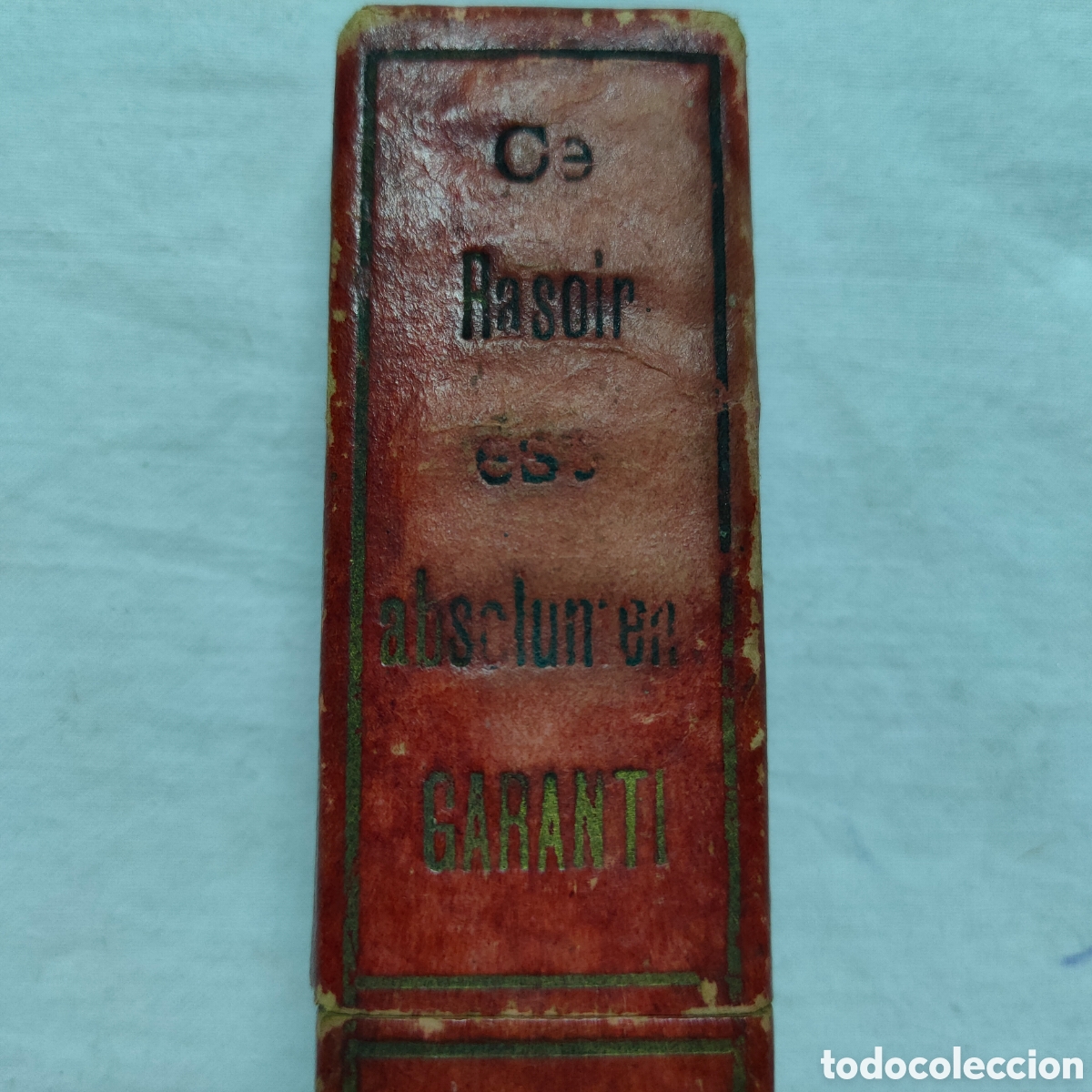 Antig&uuml;edades: FUNDA NAVAJA DE AFEITAR.LAME FIXE RASOIR. - Foto 3