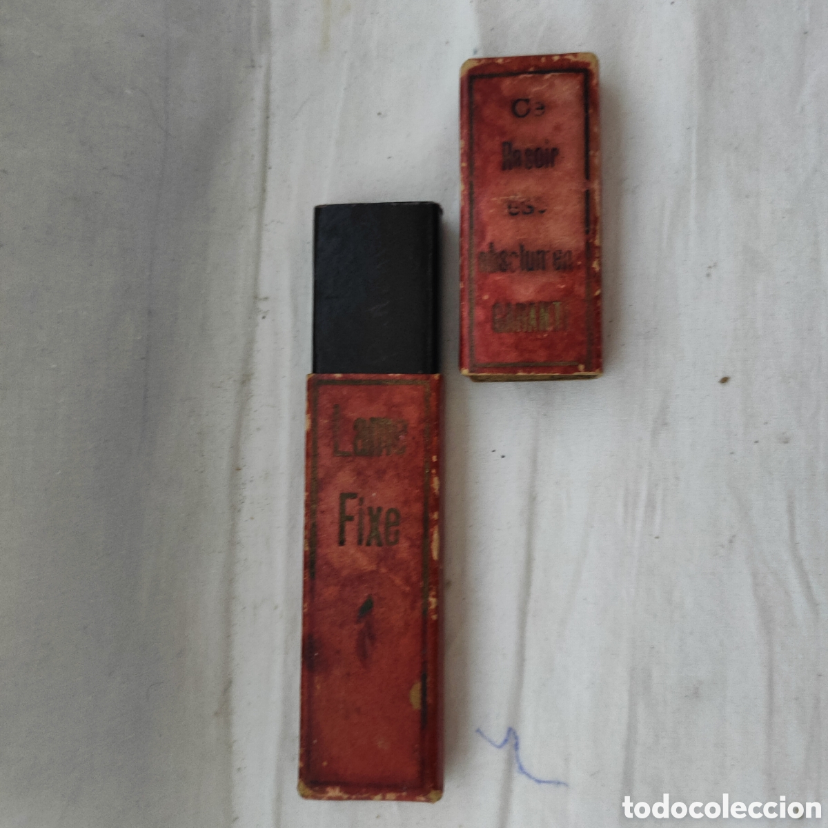 Antig&uuml;edades: FUNDA NAVAJA DE AFEITAR.LAME FIXE RASOIR. - Foto 6
