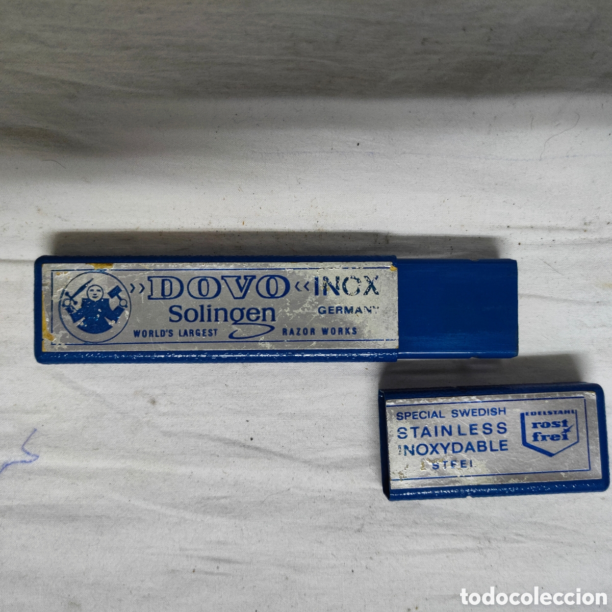 Antig&uuml;edades: FUNDA NAVAJA DE AFEITAR.DOVO SOLINGER.PLASTICO DURO. - Foto 3