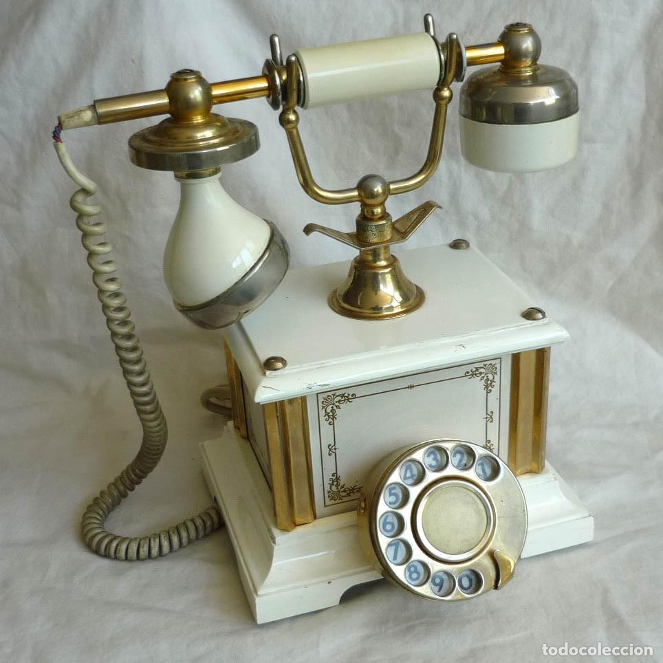 Tel&eacute;fonos: Antiguo tel&eacute;fono TELCER Cernusco Gold Plated - Foto 1