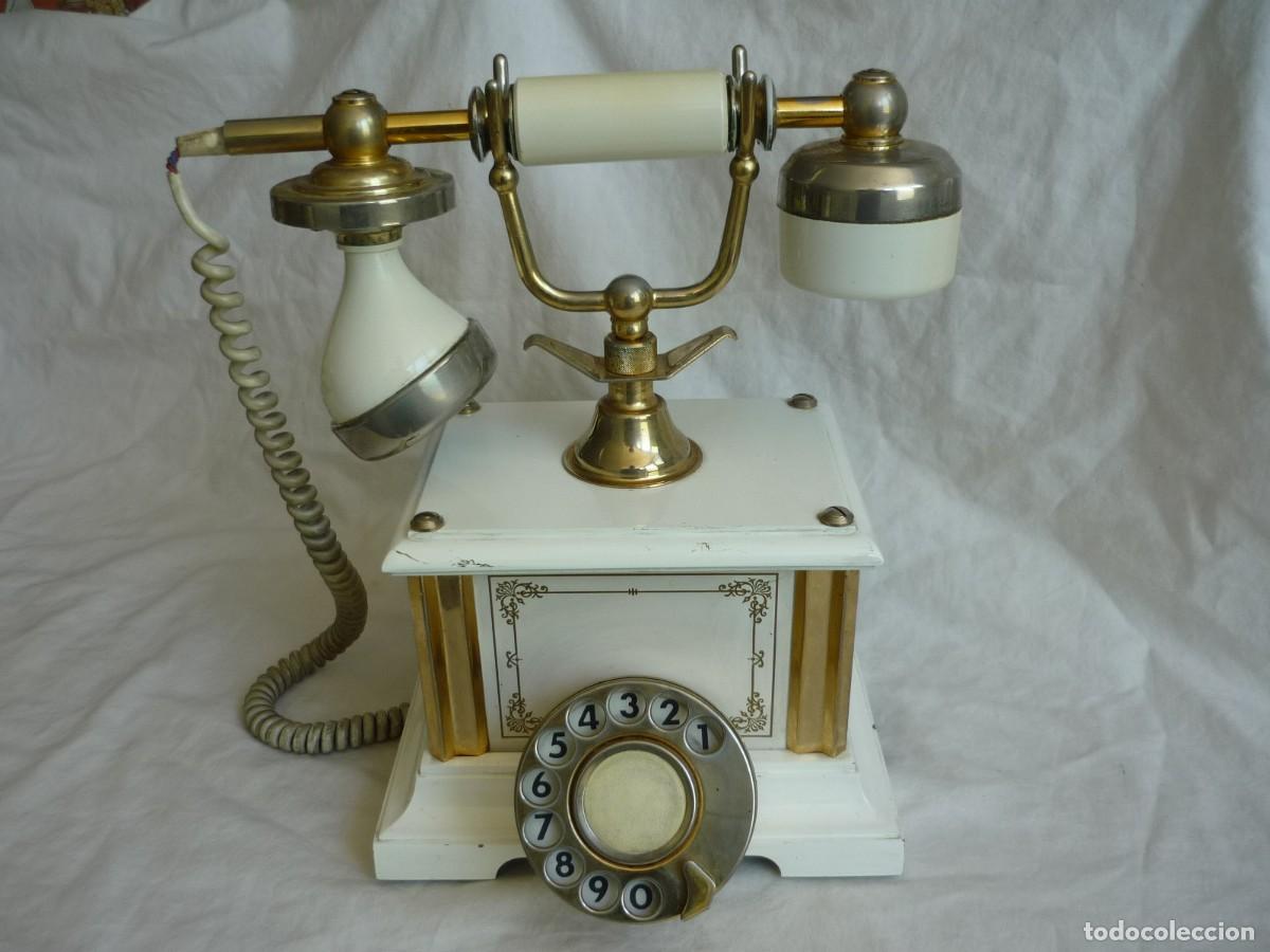 Tel&eacute;fonos: Antiguo tel&eacute;fono TELCER Cernusco Gold Plated - Foto 2