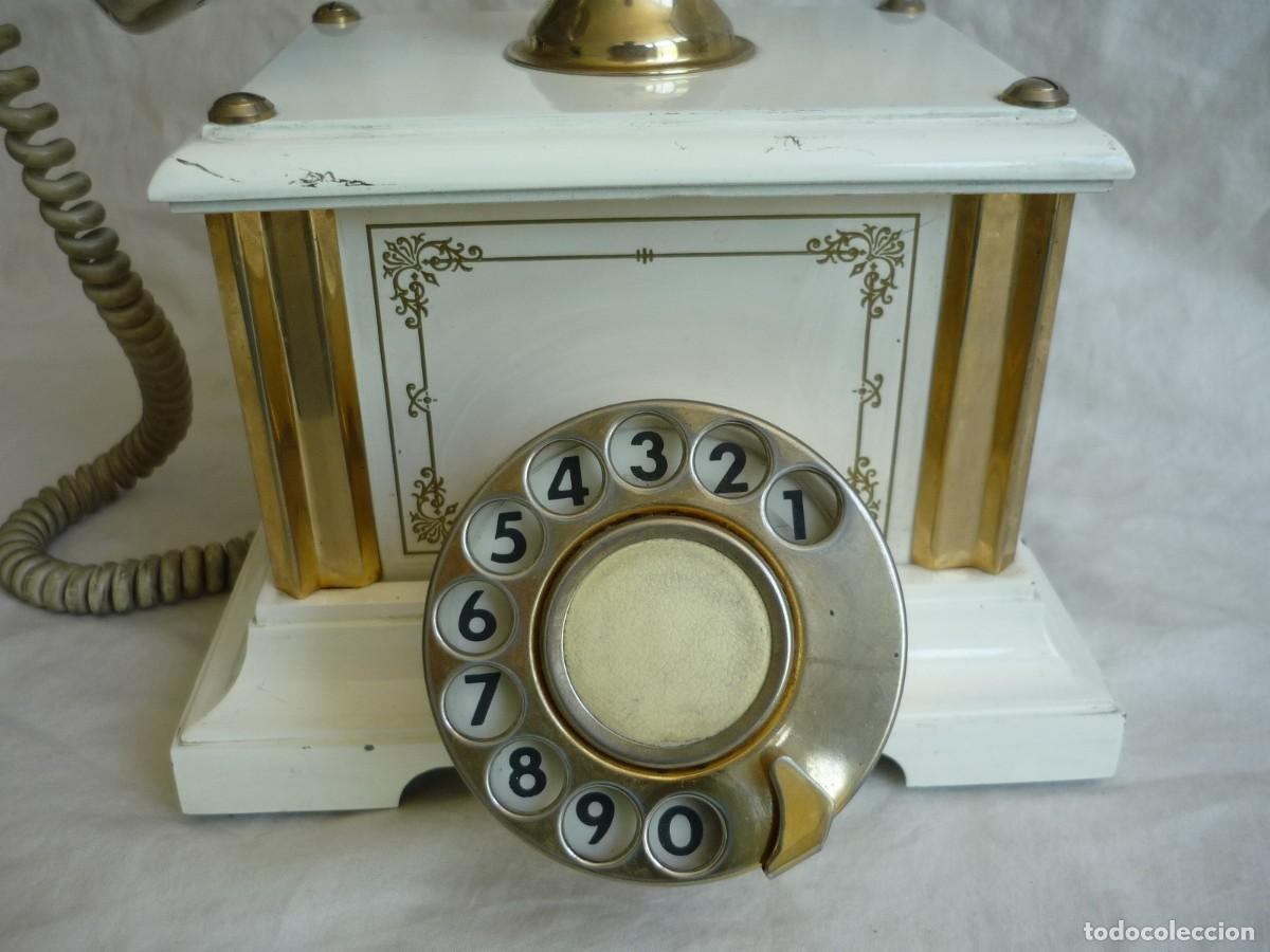 Tel&eacute;fonos: Antiguo tel&eacute;fono TELCER Cernusco Gold Plated - Foto 4