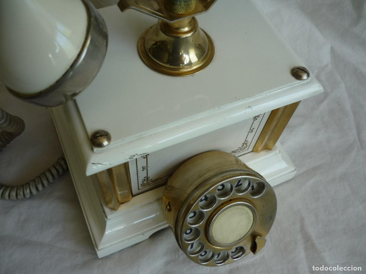 Tel&eacute;fonos: Antiguo tel&eacute;fono TELCER Cernusco Gold Plated - Foto 5