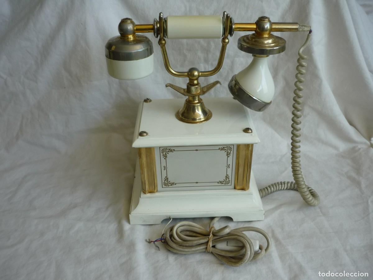Tel&eacute;fonos: Antiguo tel&eacute;fono TELCER Cernusco Gold Plated - Foto 8