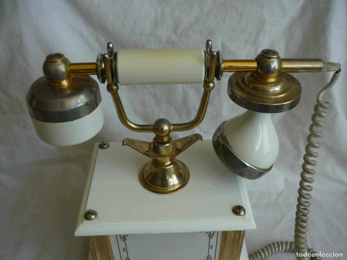 Tel&eacute;fonos: Antiguo tel&eacute;fono TELCER Cernusco Gold Plated - Foto 9