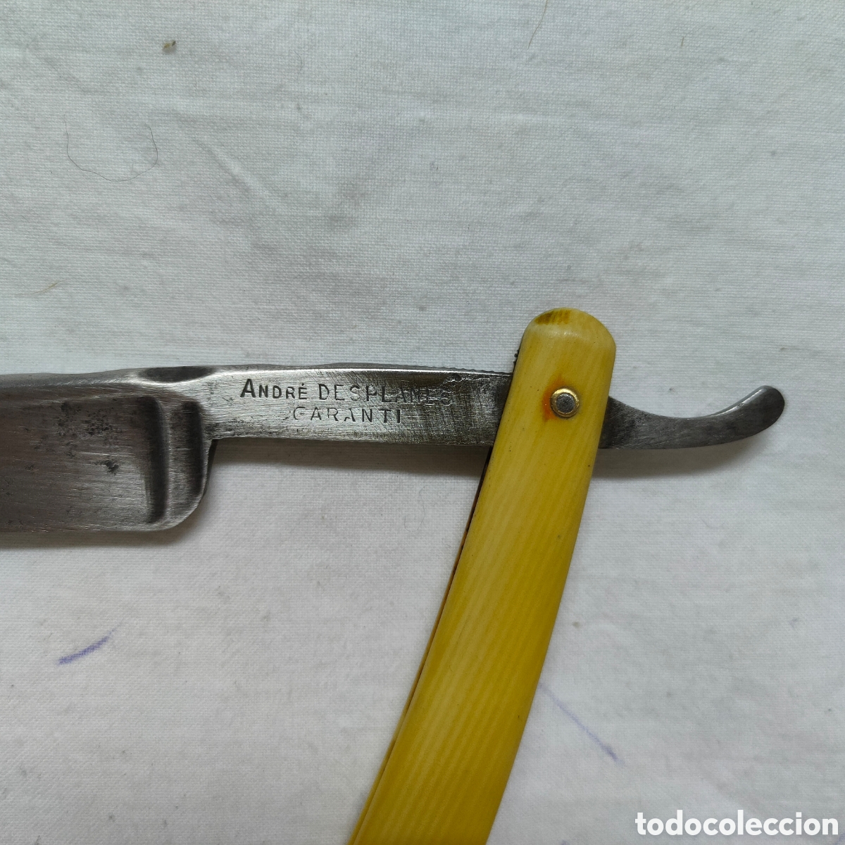 Antig&uuml;edades: NAVAJA DE AFEITAR.ANDRE DES PLAINES.BARBERO. - Foto 3