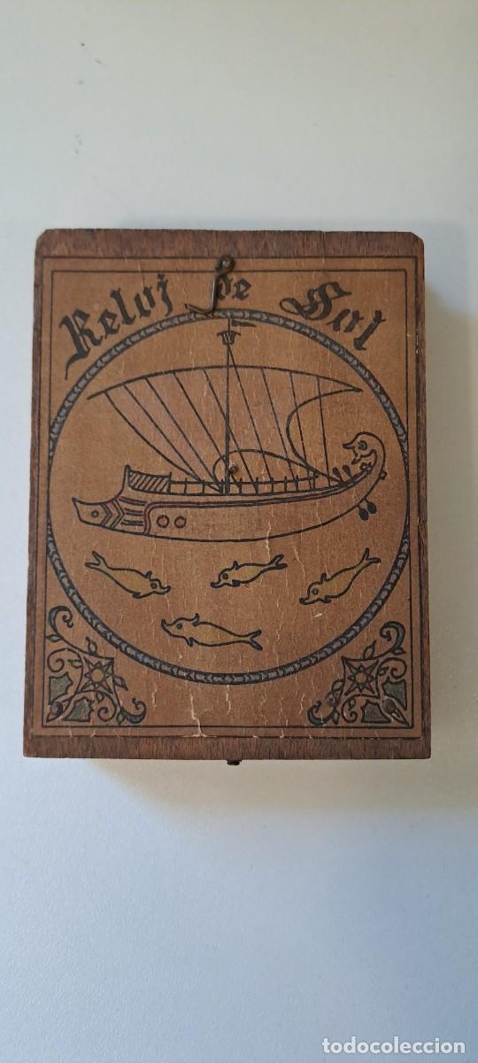 Antig&uuml;edades: Reloj de sol de madera, con br&uacute;jula y p&eacute;ndulo - Foto 4
