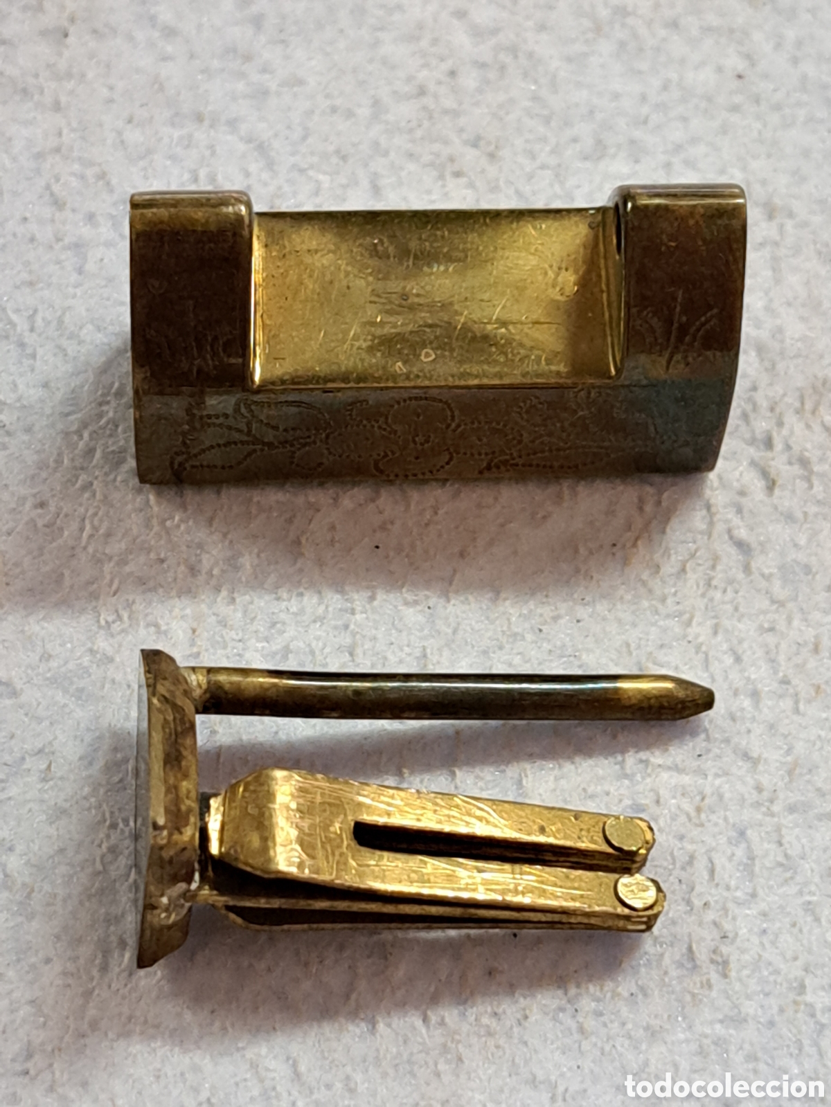 Antig&uuml;edades: Candado del siglo XIX en bronce - Foto 2