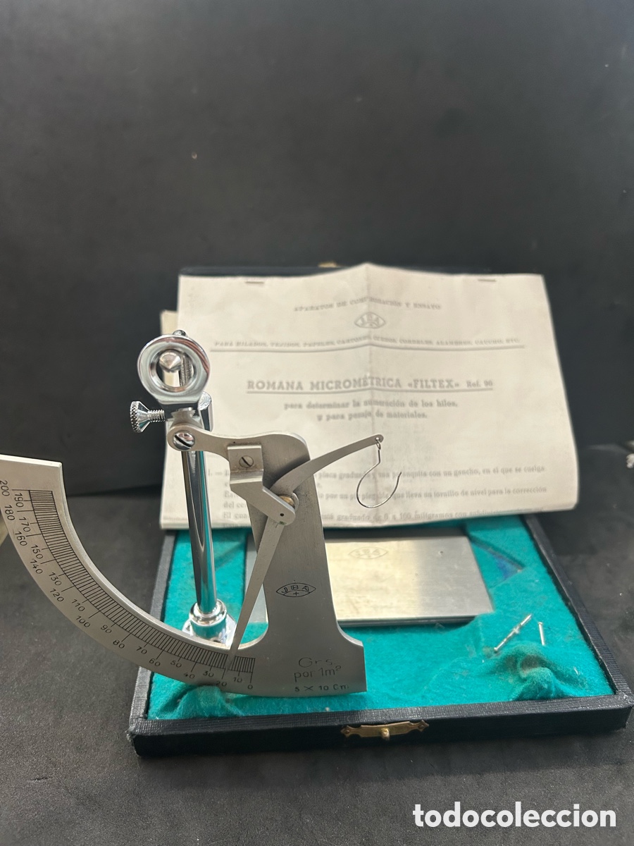 Antig&uuml;edades: B&aacute;scula romana micrometrica filtex - Foto 2
