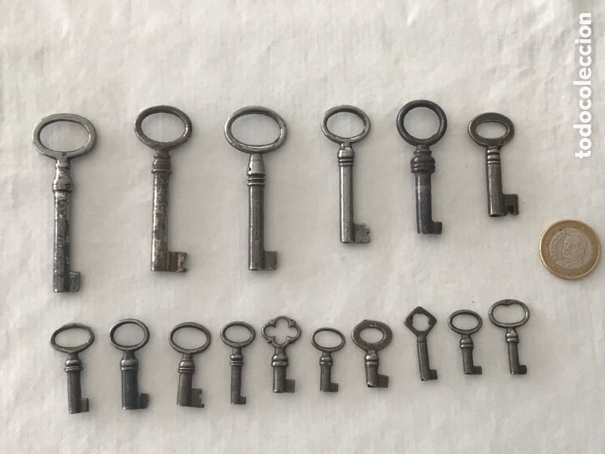 Antig&uuml;edades: Llaves peque&ntilde;as 16 unidades - Foto 13