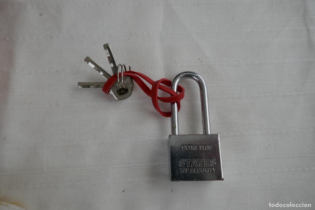 Antig&uuml;edades: Candado STATES TOP SEGURITY - EXTRA PLUS - con 3 llaves - Foto 1