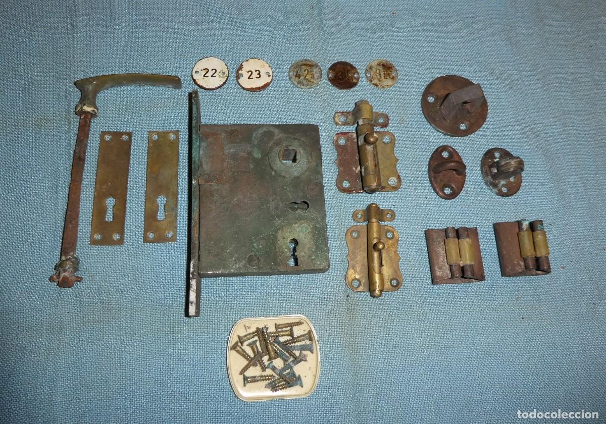 Antig&uuml;edades: CERRADURA Y ACCESORIOS PUERTA DE BARCO - Foto 4