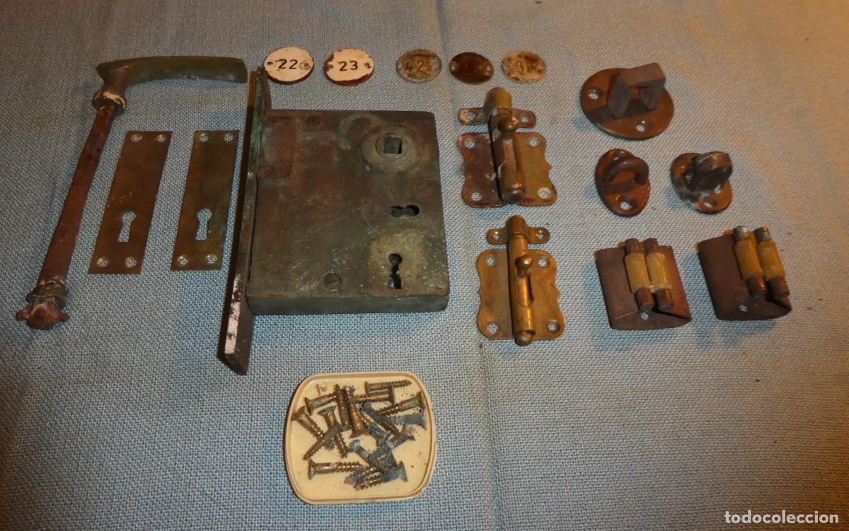 Antig&uuml;edades: CERRADURA Y ACCESORIOS PUERTA DE BARCO - Foto 6