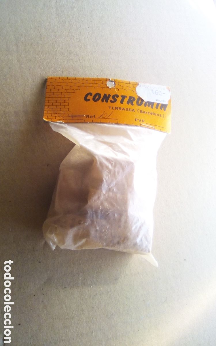 Oggetti Antichi: Bolsa mini ladrillos de cer&aacute;mica, unos 20. Construmin, ref. 101. Terrasa Barcelona. 3*1,5 cm 160 pts