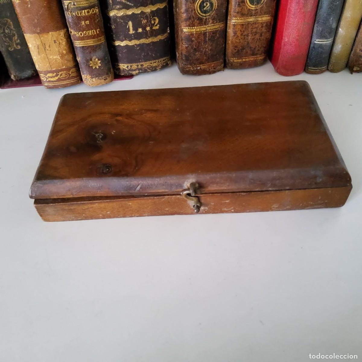 Antig&uuml;edades: ANTIGUA BALANZA CON ESTUCHE DE MADERA INCOMPLETA - Foto 7