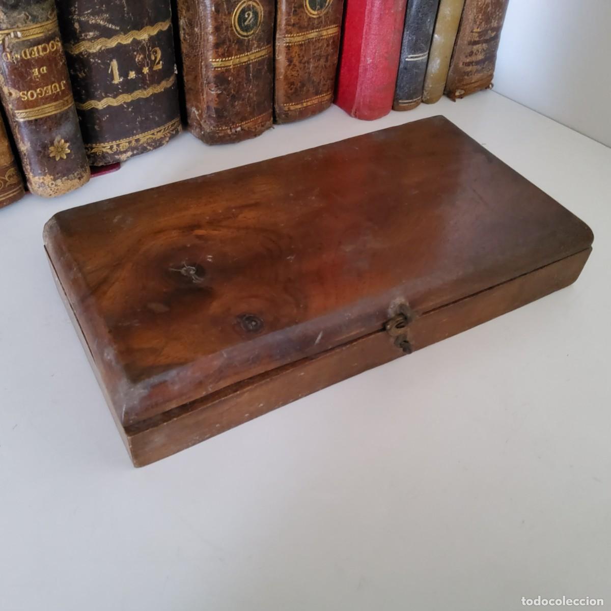 Antig&uuml;edades: ANTIGUA BALANZA CON ESTUCHE DE MADERA INCOMPLETA - Foto 8