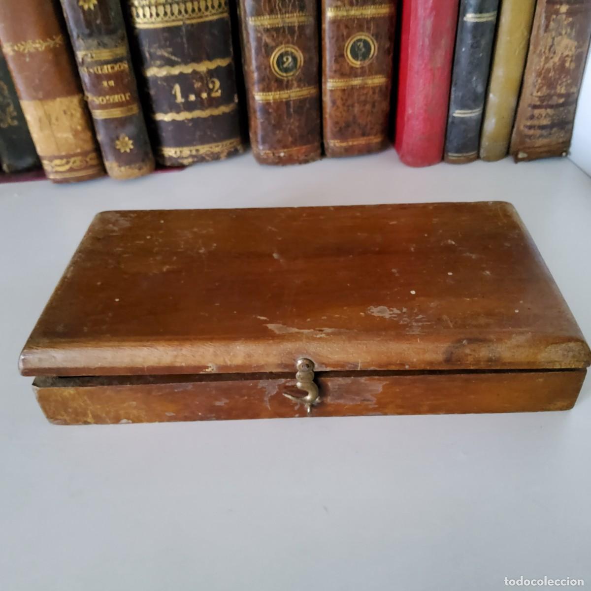 Antig&uuml;edades: ANTIGUA BALANZA CON ESTUCHE DE MADERA INCOMPLETA - Foto 8