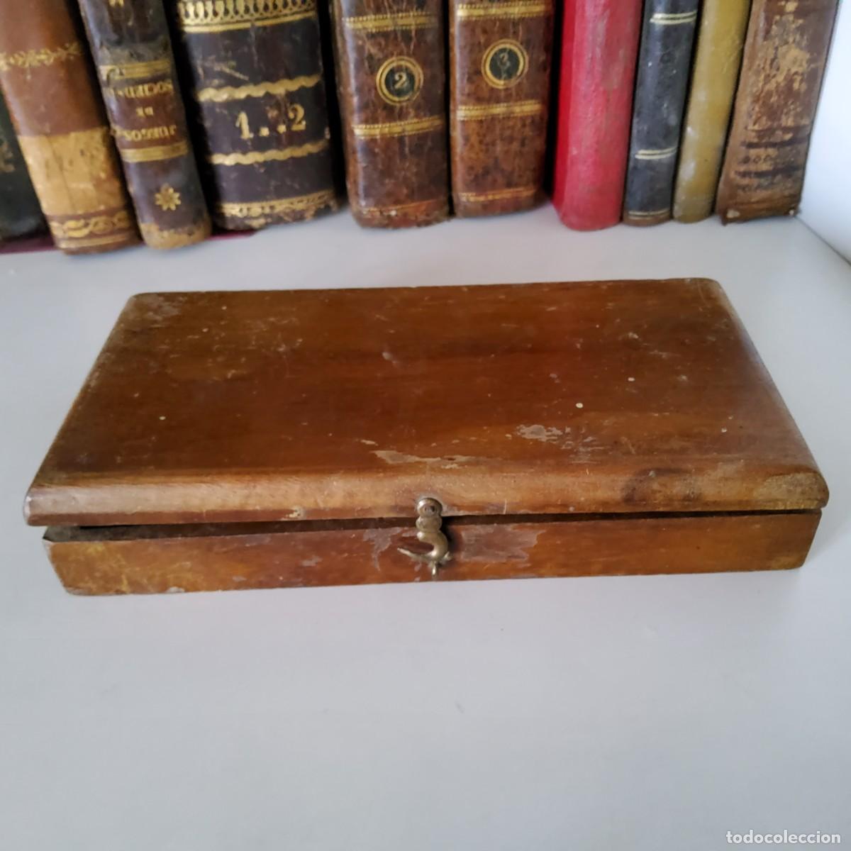 Antig&uuml;edades: ANTIGUA BALANZA CON ESTUCHE DE MADERA INCOMPLETA - Foto 9