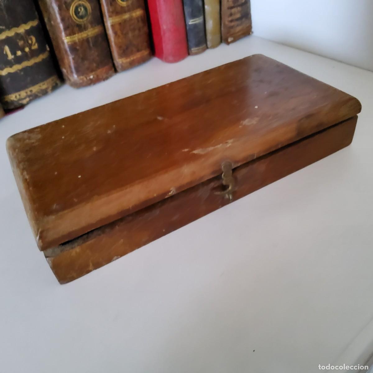 Antig&uuml;edades: ANTIGUA BALANZA CON ESTUCHE DE MADERA INCOMPLETA - Foto 10