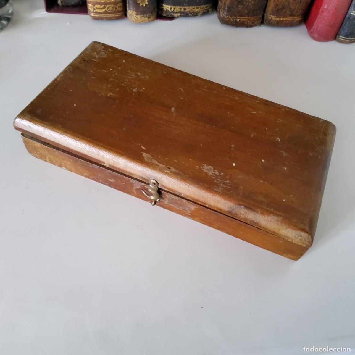 Antig&uuml;edades: ANTIGUA BALANZA CON ESTUCHE DE MADERA INCOMPLETA - Foto 11