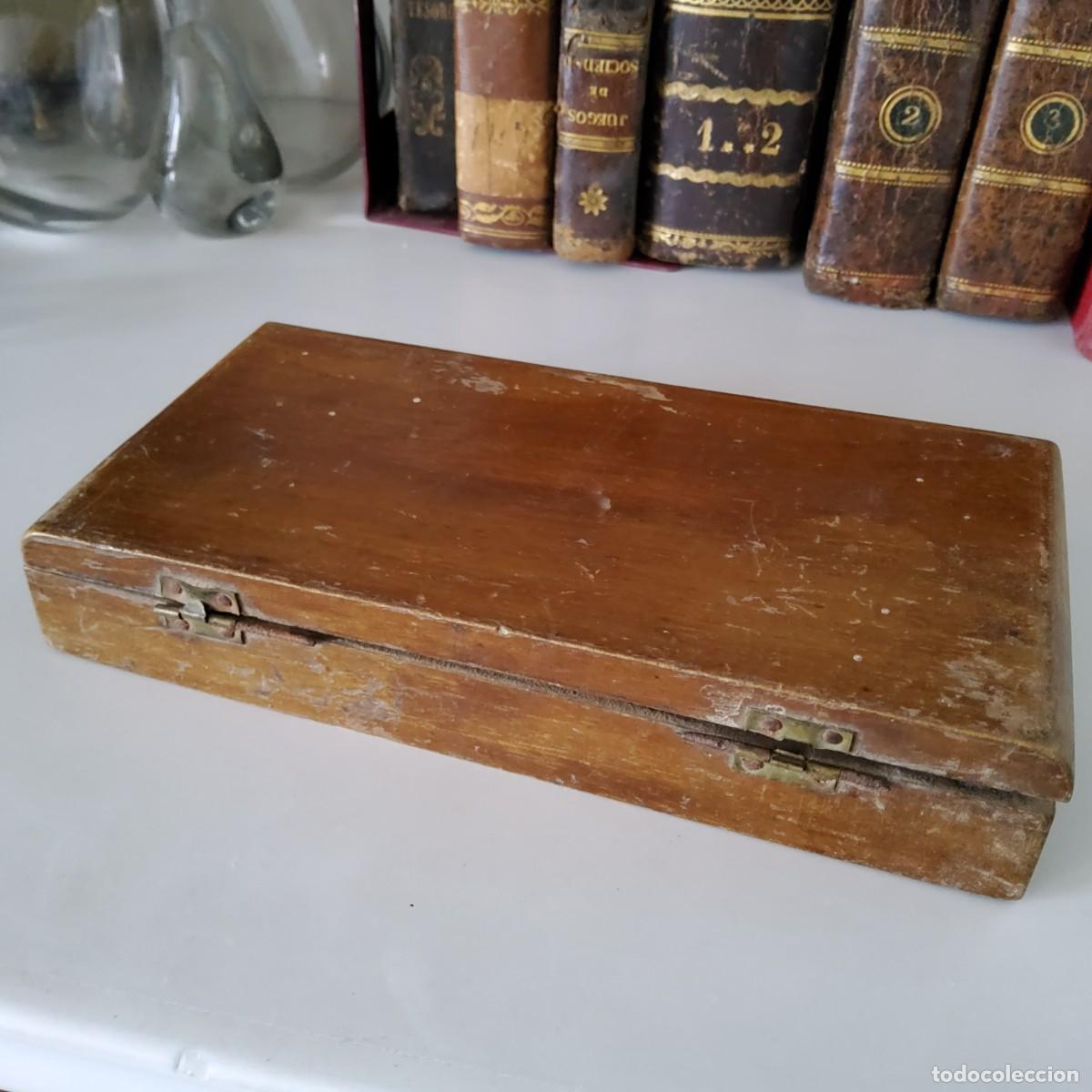 Antig&uuml;edades: ANTIGUA BALANZA CON ESTUCHE DE MADERA INCOMPLETA - Foto 12