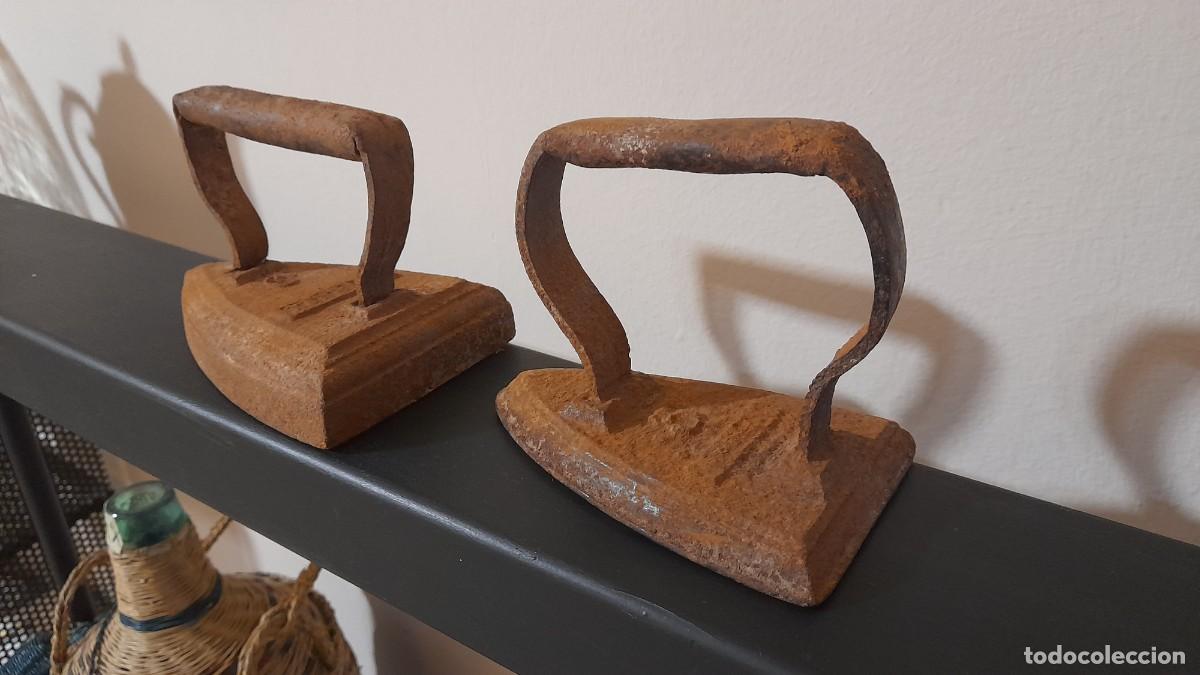 Antig&uuml;edades: 2 plancha de hierro para la ropa plancha N&deg; 3 y 6 - Foto 4