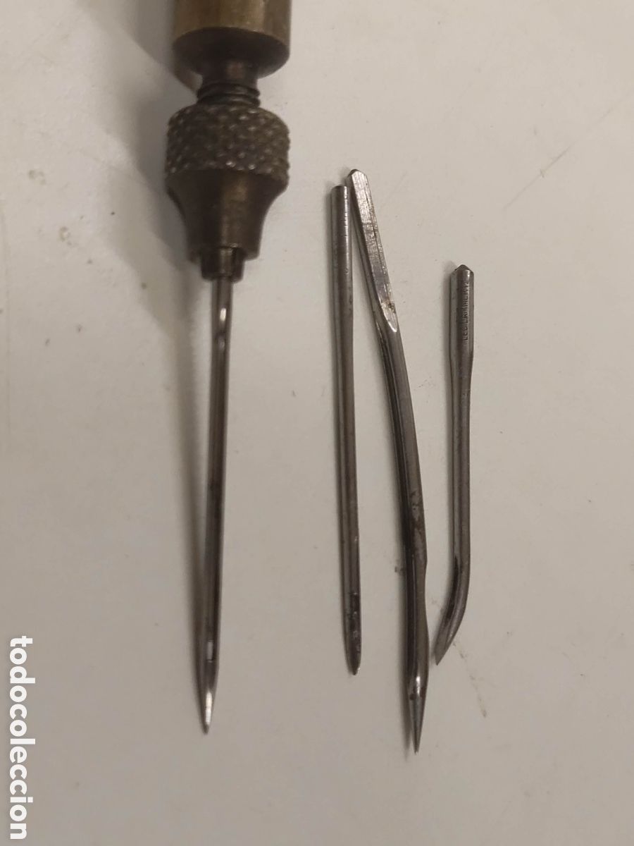 Antig&uuml;edades: Herramientas antiguas coser cuero - Foto 4