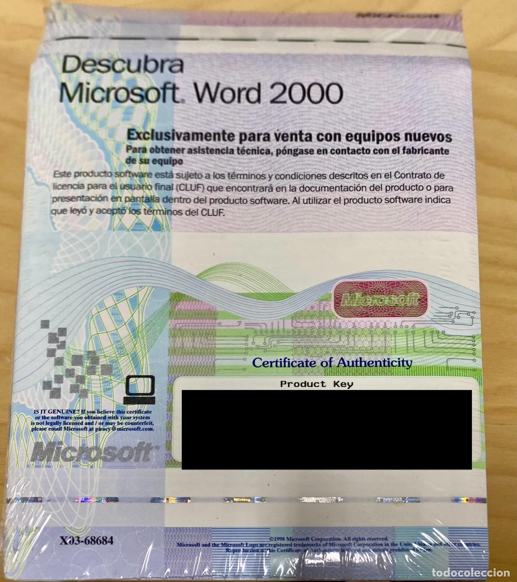 Antig&uuml;edades: Microsoft Word 2000 / Works 2000 Spanish - Foto 1