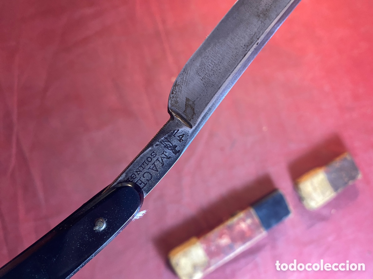 Antig&uuml;edades: Antigua navaja barbero MACERO - Foto 3