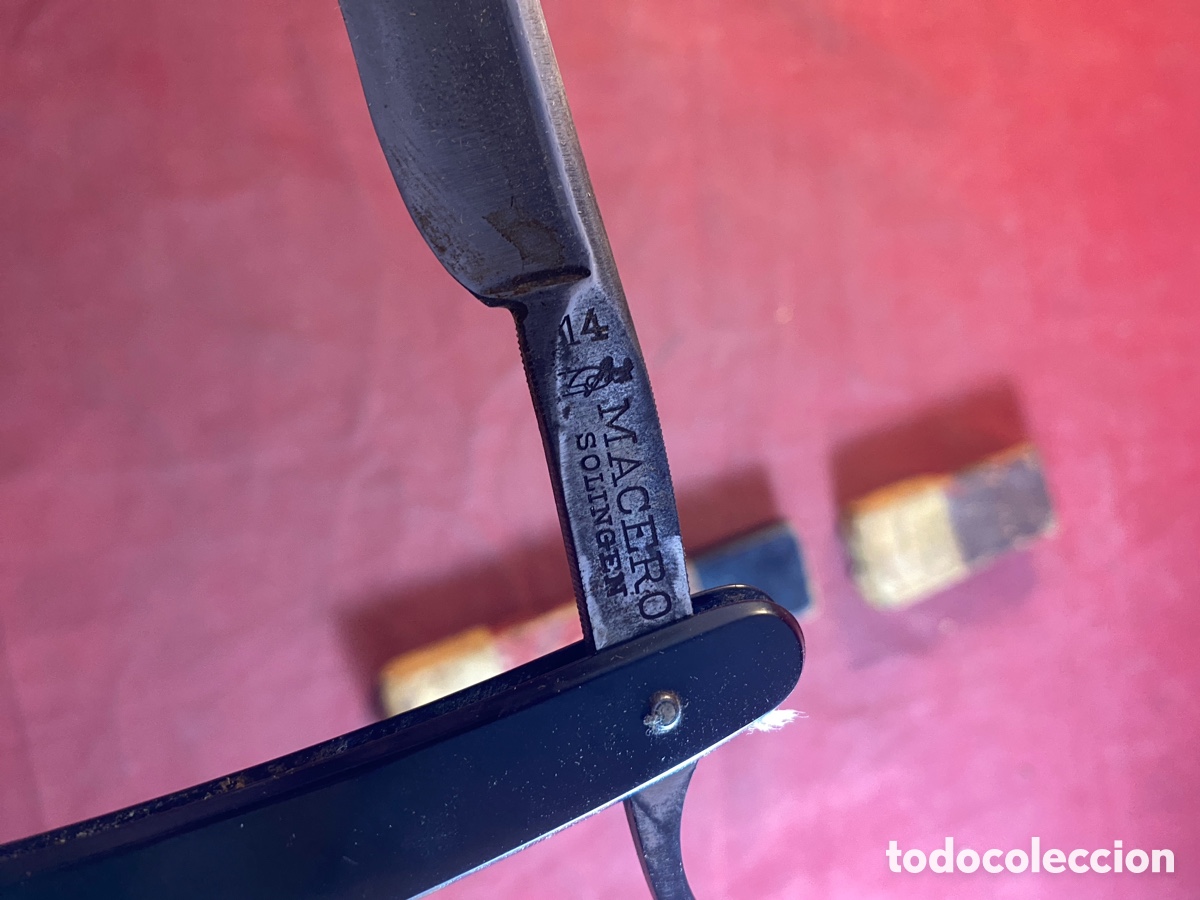 Antig&uuml;edades: Antigua navaja barbero MACERO - Foto 4