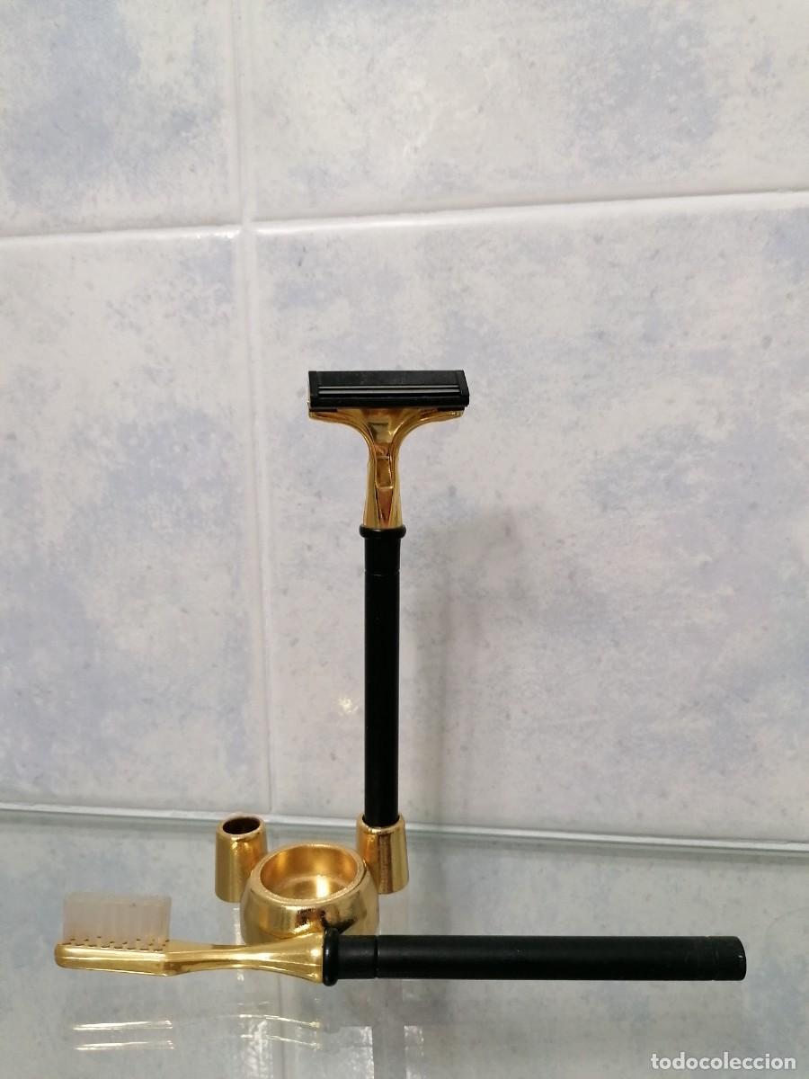 Antig&uuml;edades: Maquinilla de afeitar y cepillo de dientes, vintage - Foto 2