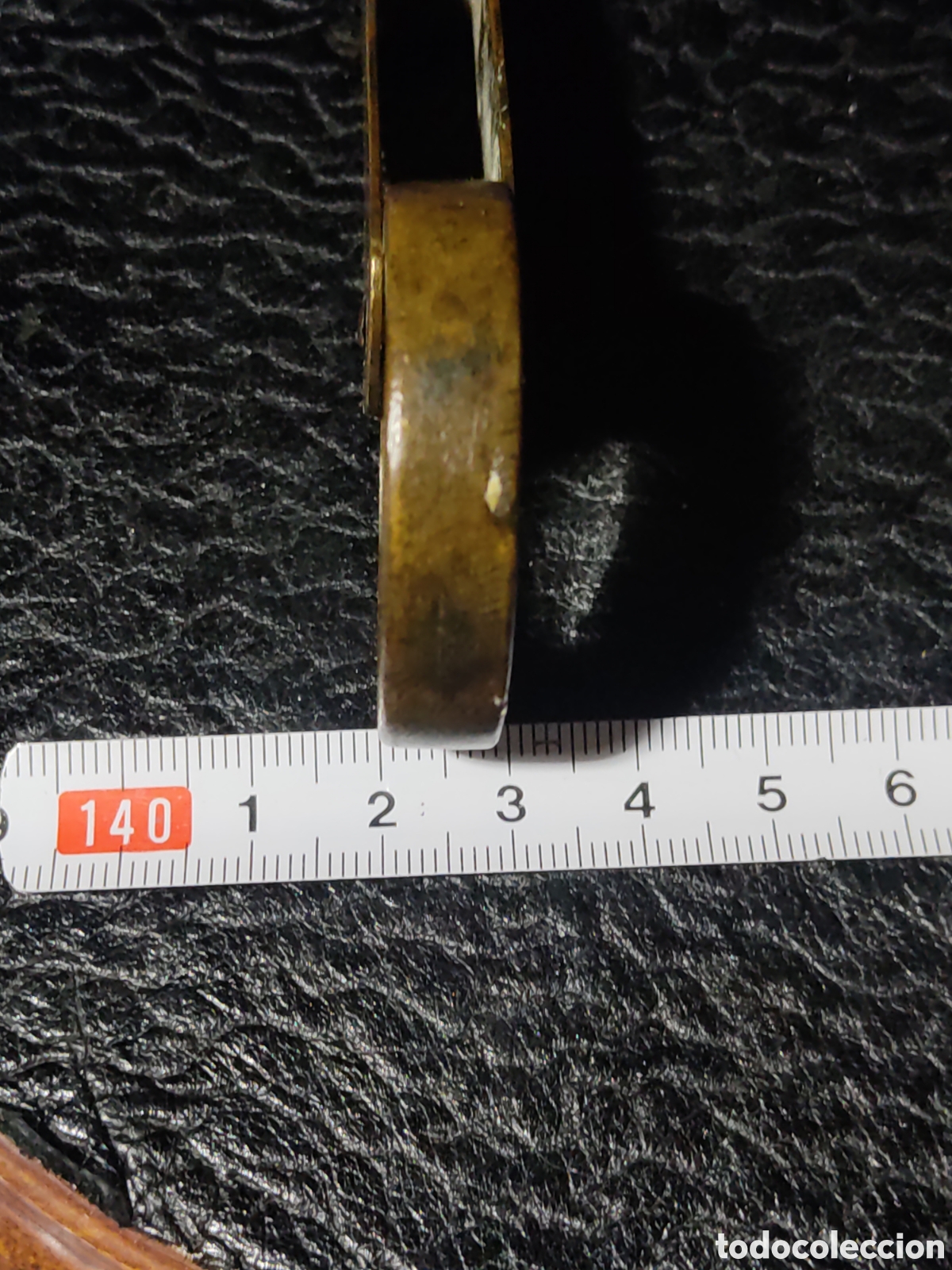 Antig&uuml;edades: Lupa de bolsillo de bronce.Siglo XIX. - Foto 4