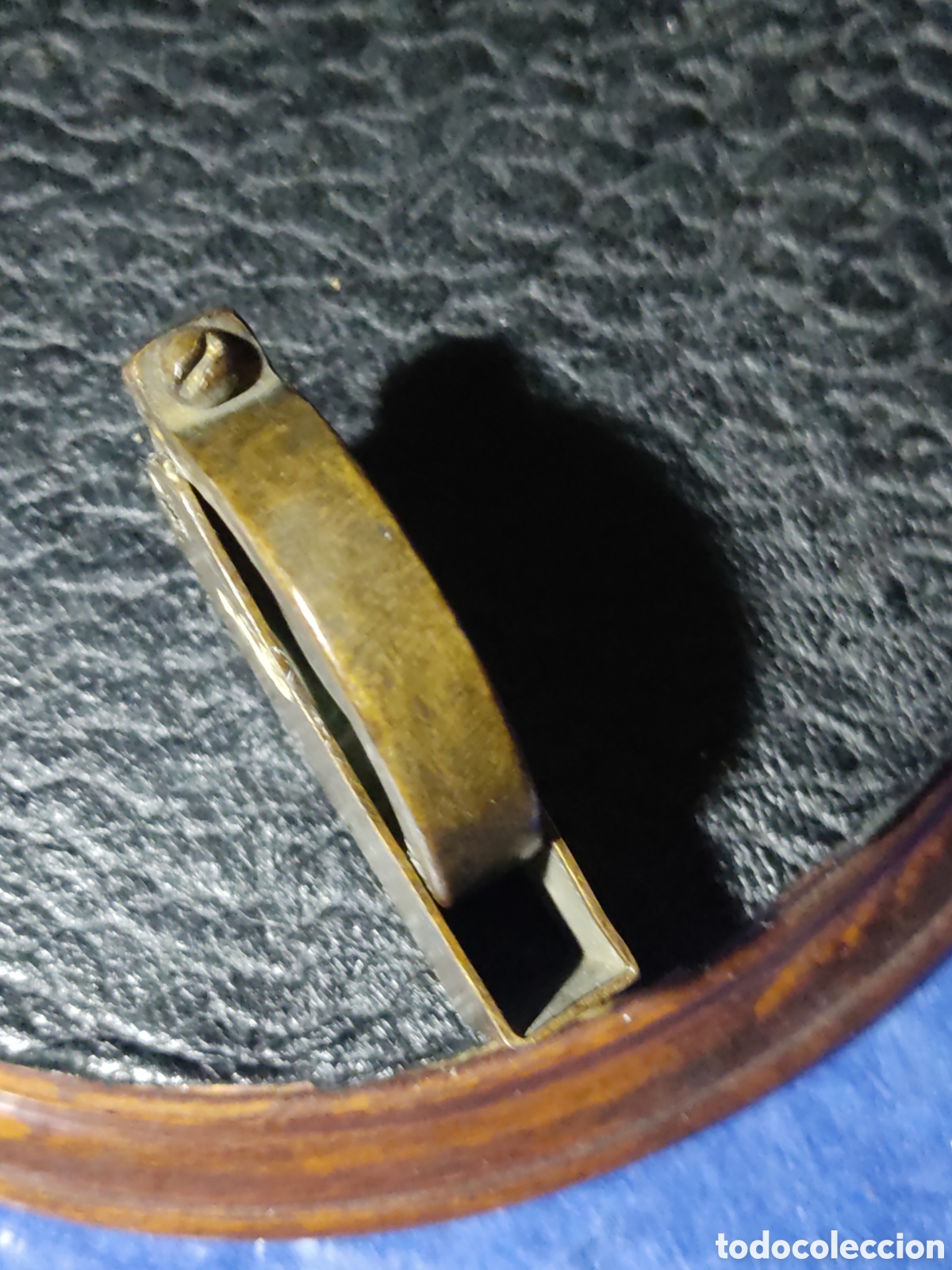 Antig&uuml;edades: Lupa de bolsillo de bronce.Siglo XIX. - Foto 6