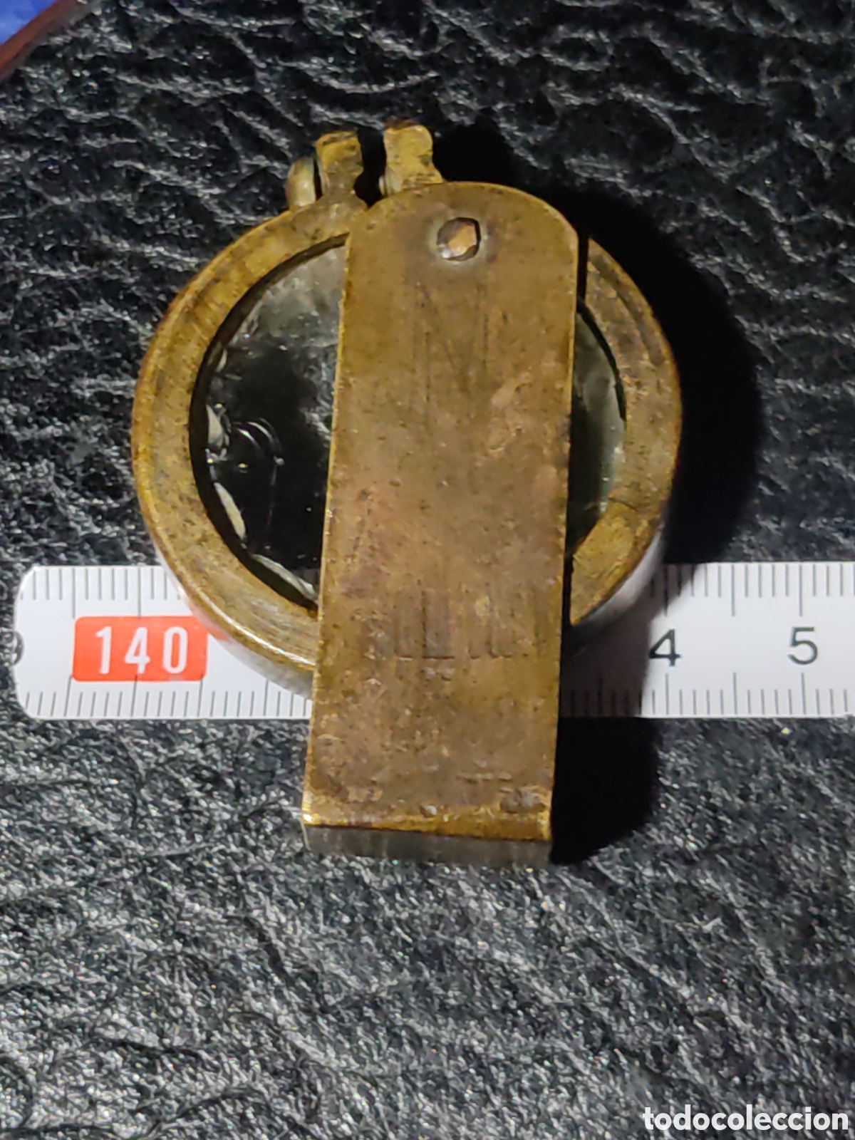 Antig&uuml;edades: Lupa de bolsillo de bronce.Siglo XIX. - Foto 7