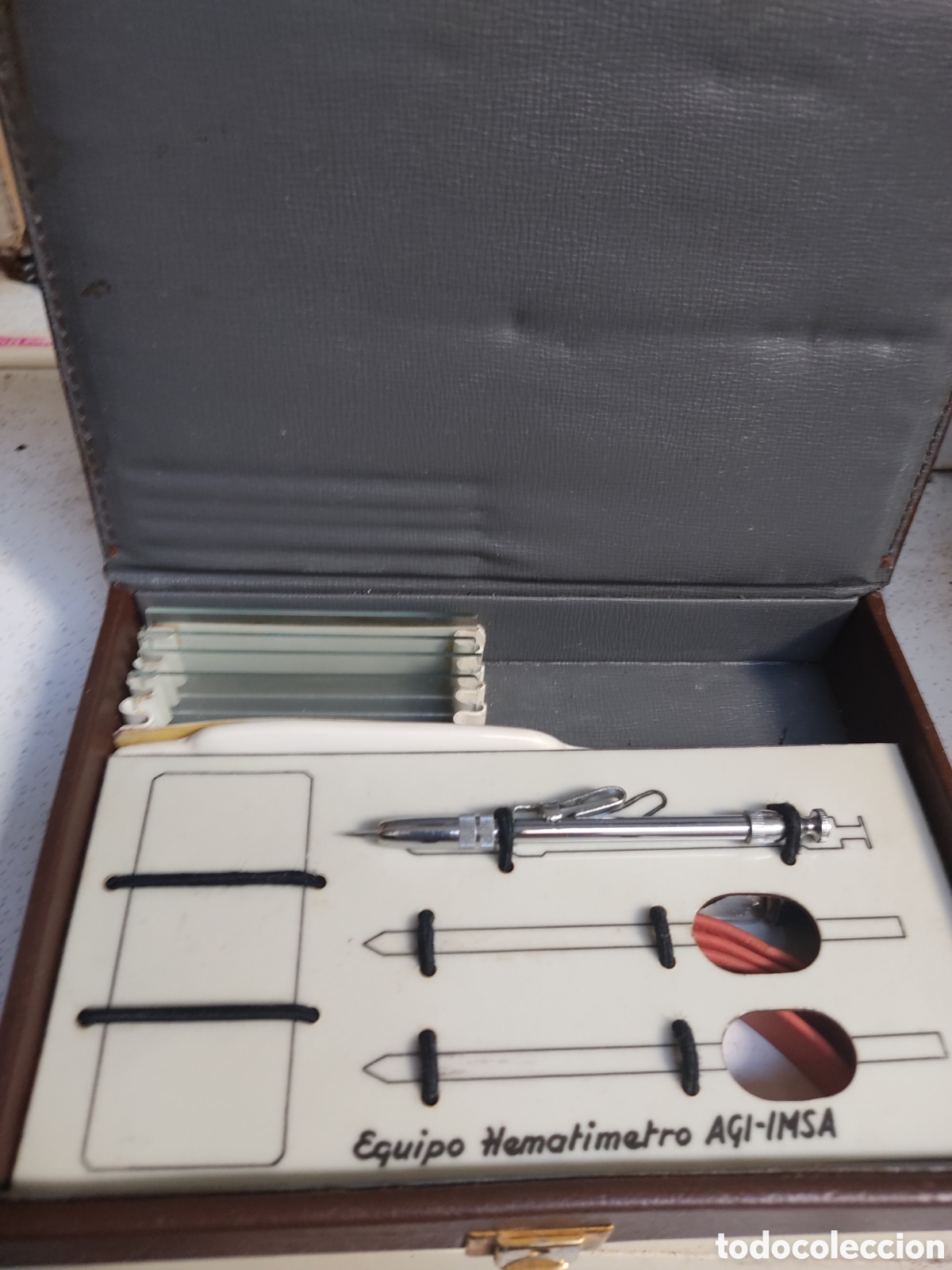 Antig&uuml;edades: Hematimetro AGI-IMSA en su estuche - Foto 3