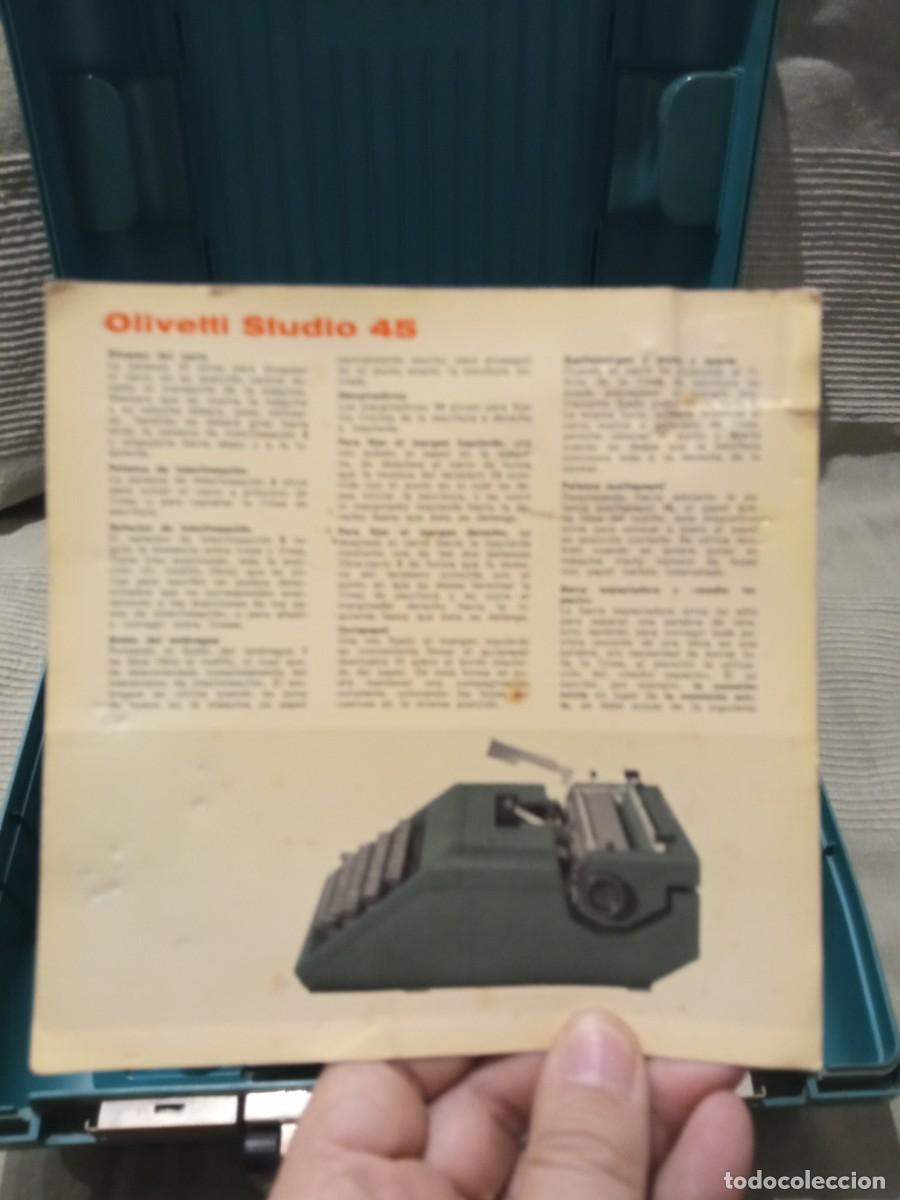 Antig&uuml;edades: M&aacute;quina de escribir olivetti studio 45 - Foto 4