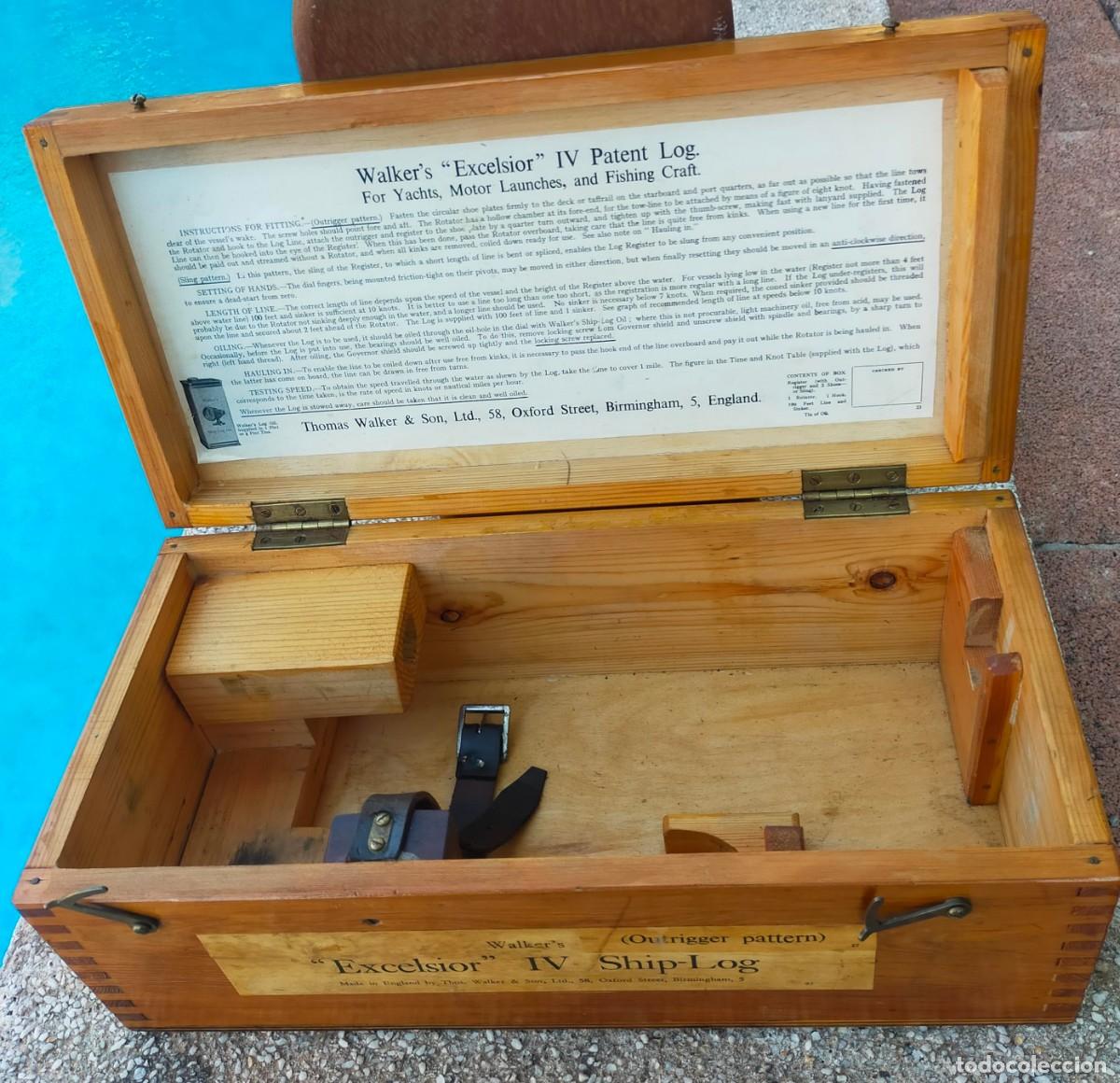 Antig&uuml;edades: Corredera n&aacute;utica Excelsior IV Thomas Walker COMPLETA - Foto 23