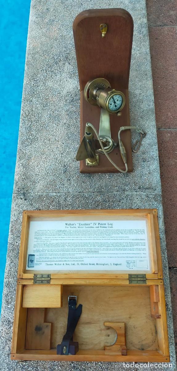 Antig&uuml;edades: Corredera n&aacute;utica Excelsior IV Thomas Walker COMPLETA - Foto 25