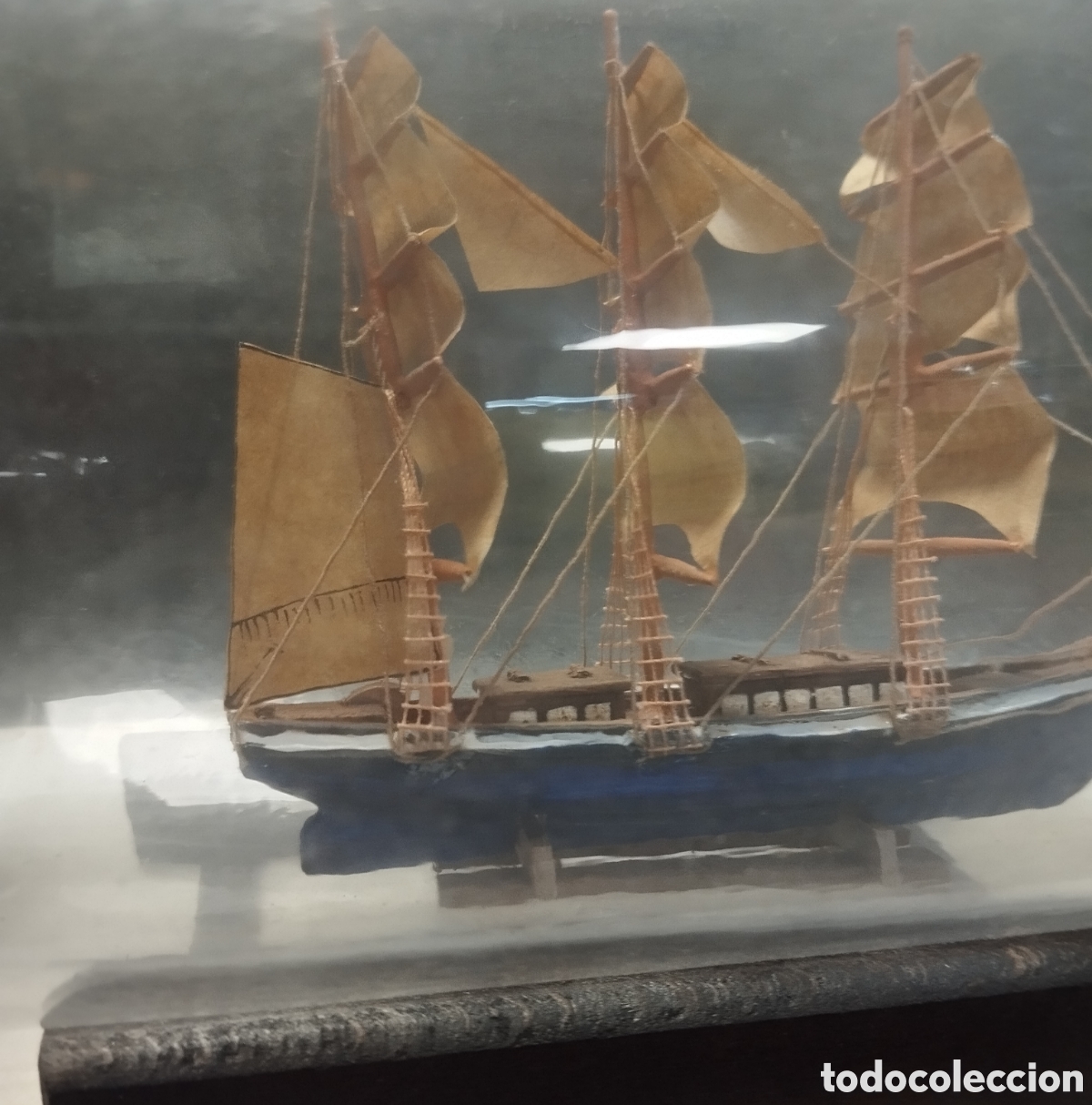 Antig&uuml;edades: Antiguo Barco velero en botella - Foto 3