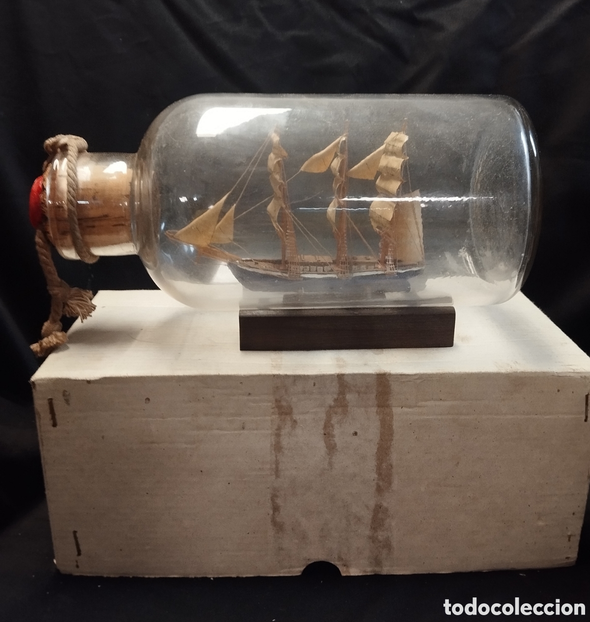 Antig&uuml;edades: Antiguo Barco velero en botella - Foto 4
