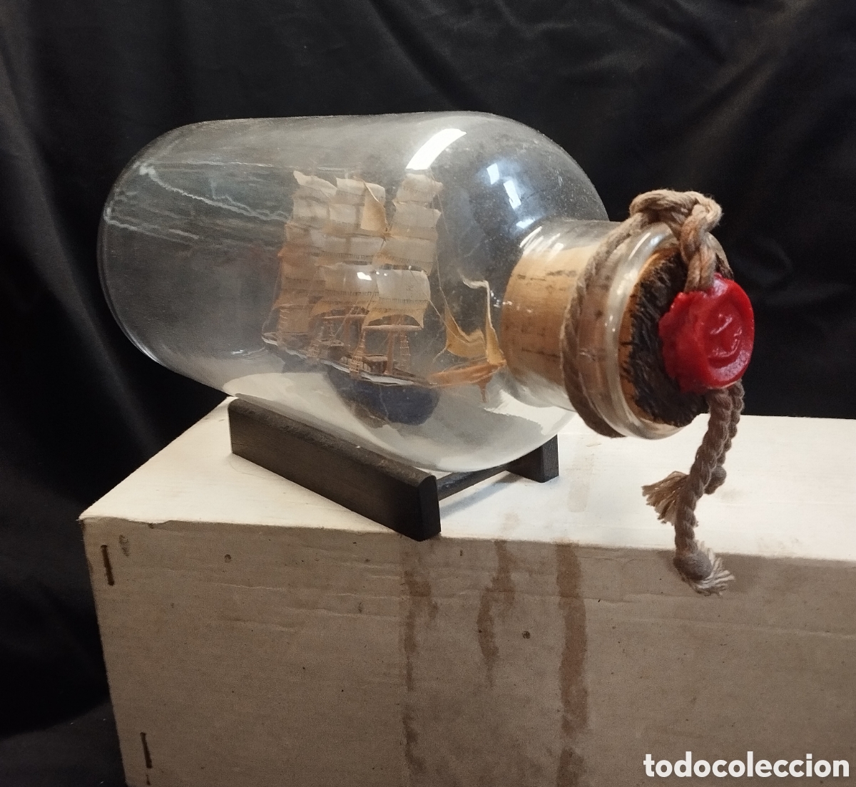 Antig&uuml;edades: Antiguo Barco velero en botella - Foto 5