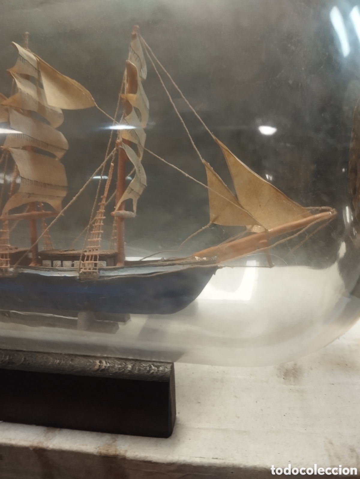 Antig&uuml;edades: Antiguo Barco velero en botella - Foto 6