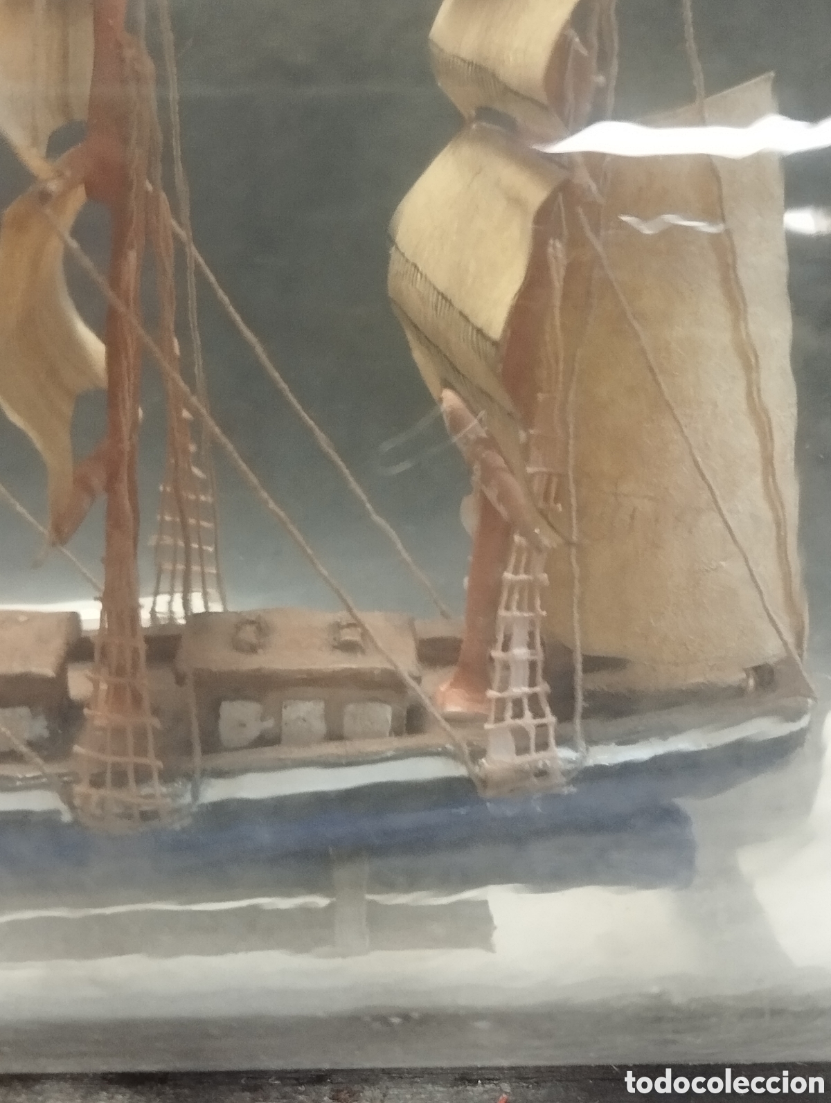 Antig&uuml;edades: Antiguo Barco velero en botella - Foto 8