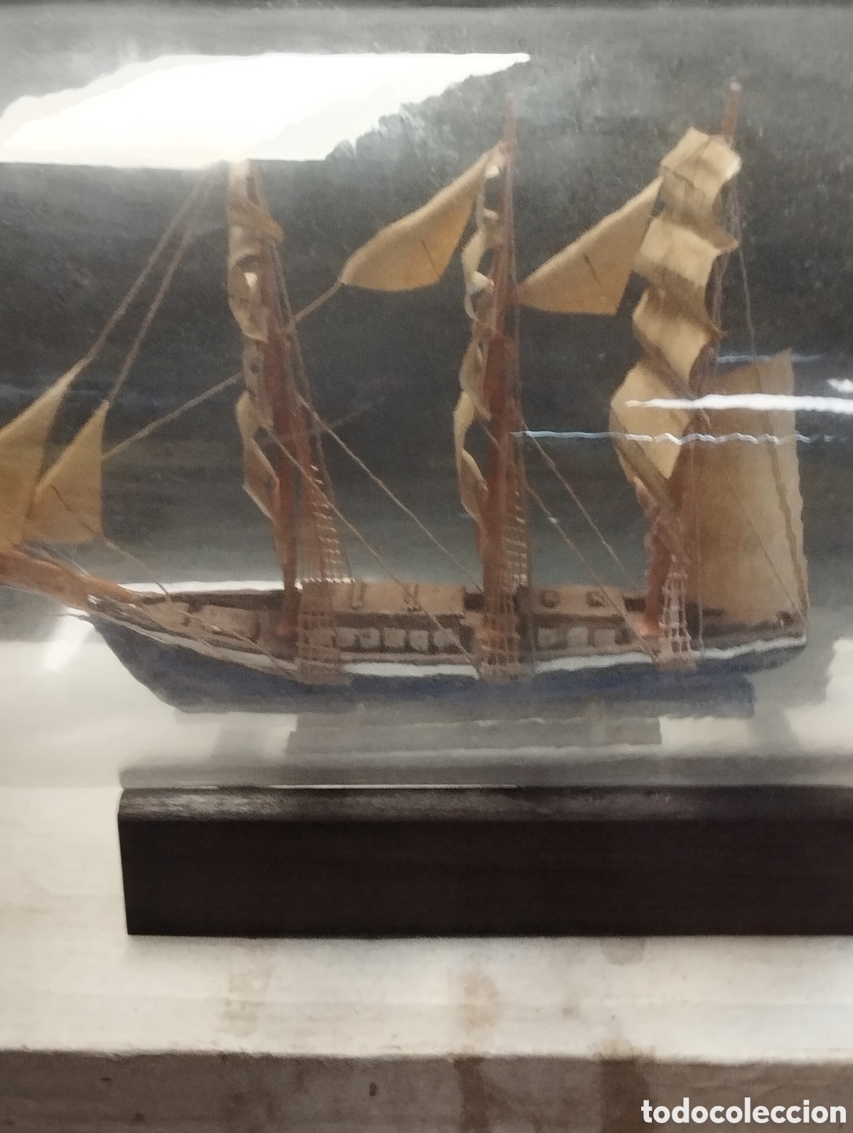 Antig&uuml;edades: Antiguo Barco velero en botella - Foto 9