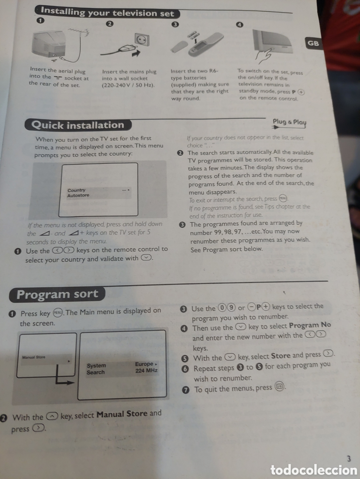 Antig&uuml;edades: Tv Philips cat&aacute;logo instrucciones - Foto 2