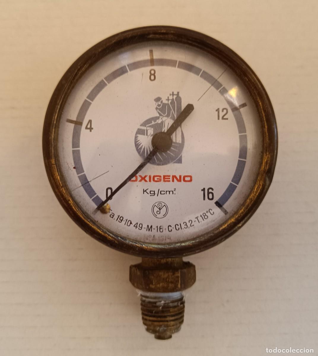 Antig&uuml;edades: ANTIGUO MANOMETRO DE OXIGENO - 6CM. DE DIAMETRO - Foto 1