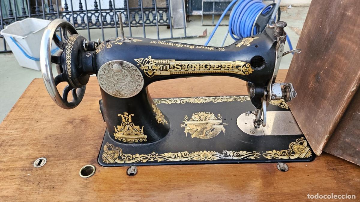 Antig&uuml;edades: maquina de coser antigua grizher - Foto 3