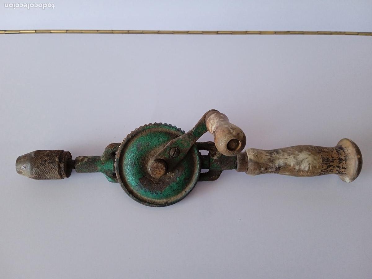 Antig&uuml;edades: ANTIGUO TALADRO MANUAL DOBLE PI&Ntilde;ON - Foto 2