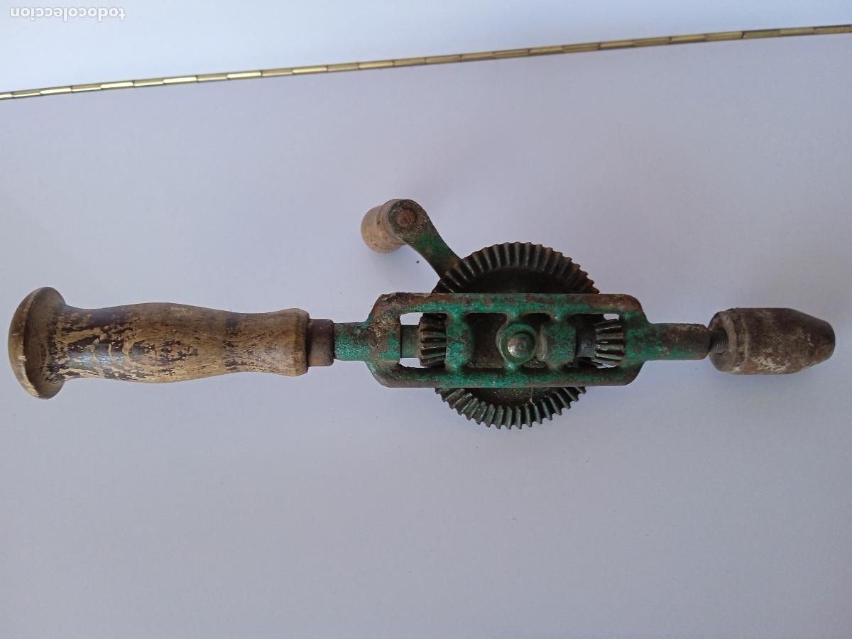 Antig&uuml;edades: ANTIGUO TALADRO MANUAL DOBLE PI&Ntilde;ON - Foto 3