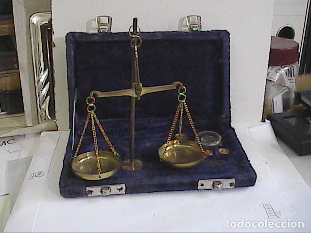 Antig&uuml;edades: ANTIGUA BALANZA DE JOYERIA COMPLETA. - Foto 1